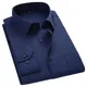 Chemise à manches longues pour homme coupe cintrée décontractée classique blanc noir bleu