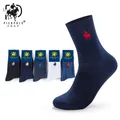 PIER POLO – chaussettes de marque en coton pour homme lot de 5 paires/lot avec broderie pour