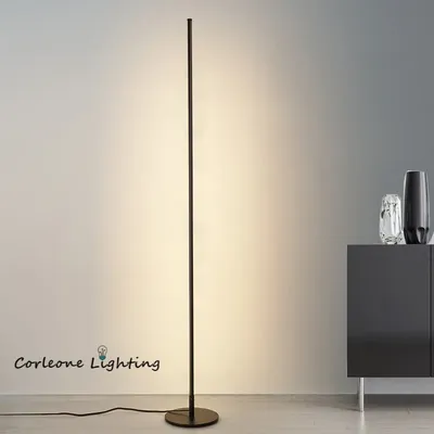 Lampe sur pied LED au design minimaliste moderne luminaire décoratif d'intérieur idéal pour un