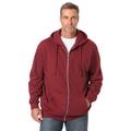 Men's Big & Tall Fleece Zip-Front Hoodie by KingSize in Burgundy Marl (Size 7XL) Fleece Jacket