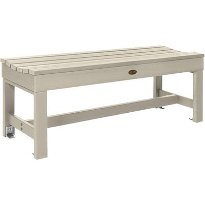 Sequoia by Highwood USA CM-BENSQ41-WAE Weldon 45 7/8" x 15 7/8" Whitewash Faux Wood Outdoor Backless Bench
