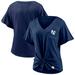 "Women's Fanatics Branded Navy New York Yankees Sport Resort Script Washed Tie Front V-Neck T-Shirt"