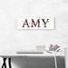 ARTCANVAS AMY Girls Name - Wrapped Canvas Panoramic Textual Art Print Canvas, Wood in White | 12 H x 36 W x 1.5 D in | Wayfair ACIGRL17-1L-36x12