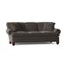 Canora Grey 88" Rolled Arm Sofa w/ Reversible Cushions Wood/Velvet/Polyester in Brown | 36 H x 88 W x 44 D in | Wayfair