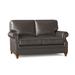 Bradington-Young West Haven 59" Genuine Leather Rolled Arm Loveseat Genuine Leather in Brown | 36 H x 59 W x 38 D in | Wayfair