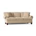 Canora Grey 88" Rolled Arm Sofa w/ Reversible Cushions Wood/Velvet/Polyester in Brown | 36 H x 88 W x 44 D in | Wayfair