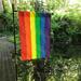 Arlmont & Co. Rainbow Garden Flag | 12 H x 18 W in | Wayfair 72118E3E7D6F4F34BD1AFC58E0A7D064
