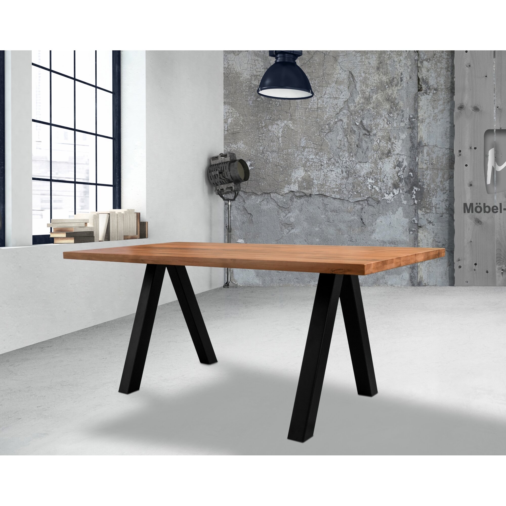 Massivholz »V-Loft« Wildeiche Esstisch 180x90 cm / Wildeiche natur Image