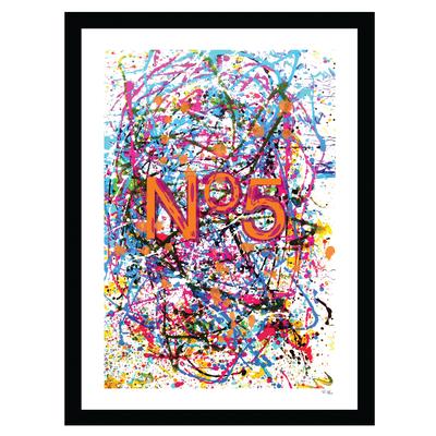 Chanel Paint Splatter - Multi - 14x18 Framed Print by Venice Beach Collections Inc in Multi