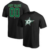 Men's Fanatics Branded Black Dallas Stars Emerald Plaid Personalized Name & Number T-Shirt