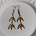 J. Crew Jewelry | J. Crew Gold Tone Triangle Drop Earrings | Color: Gold | Size: Os