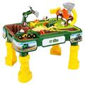 Theo Klein 3948 John Deere Farm Sand-Spieltisch, Wasser-Spieltisch I Mit Bauernhof-Tieren und Fahrzeugen I Wasser- und Sand-Becken I Maße: 64 cm x 46 cm x 60 cm I Spielzeug für Kinder ab 18 Monaten