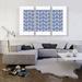 ARTCANVAS Blue Organic Shapes on White - 3 Piece Wrapped Canvas Graphic Art Print Set Metal in Blue/White | 40 H x 60 W x 0.75 D in | Wayfair