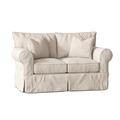 Wayfair Custom Upholstery™ Amari 65" Rolled Arm Slipcovered Loveseat | 31 H x 65 W x 40 D in 1E58E81148644F4591E0A0EDE7E15892