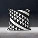 ULLI HOME Outdoor Square Pillow Cover & Insert Polyester/Polyfill blend in Black | 20 H x 20 W x 4.3 D in | Wayfair Avana_Black_20x20