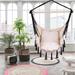 Dakota Fields Keven High Quality Cotton Fabric Chair Hammock Cotton in Black/Brown, Size 43.3 H x 39.4 W x 39.4 D in | Wayfair