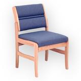 Symple Stuff Geier 21.5" W Polyester Seat Waiting Room Chair w/ Wood Frame in Red/Indigo | 33.5 H x 21.5 W x 23.25 D in | Wayfair