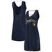 Women's G-III 4Her by Carl Banks Heathered Navy Milwaukee Brewers Swim Cover-Up Dress