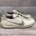 Nike Shoes | Nike Athletic Suede Sneaker Cream/Olive Green/Pink | Color: Cream/Green | Size: 7