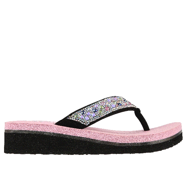 skechers-girls-s-lights:-vinyasa-sparks---sunrise-shine-sandals-|-size-11.0-|-black-pink-|-synthetic/