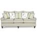 Paula Deen Home Duckling 100" Rolled Arm Sofa w/ Reversible Cushions Velvet/Polyester/Other Performance Fabrics in White | Wayfair
