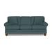 Canora Grey 88" Rolled Arm Sofa w/ Reversible Cushions Wood/Velvet/Polyester in Brown | 36 H x 88 W x 44 D in | Wayfair