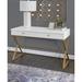 Willa Arlo™ Interiors Baucom 47.5" Desk w/ Two Storage Drawers Wood/Metal in White | 29 H x 47.5 W x 19.65 D in | Wayfair