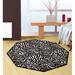 Black/White 120 x 0.5 in Area Rug - East Urban Home Animal Print Black/Beige Area Rug Nylon | 120 W x 0.5 D in | Wayfair