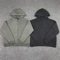 RapFabric-Kanye West Season 6 Zip Hoodie Solid Document Hoodie Hommes et Femmes 1:1 Best Quality