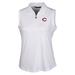 Women's Cutter & Buck White Cincinnati Reds Forge Sleeveless Polo