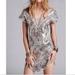 Free People Dresses | Free People Sequin Sheath Dress | Color: Silver/White | Size: S