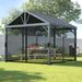 Arlmont & Co. Beyerville Sanibel I 10 ft. x 10 ft. Gazebo Aluminum/Hardtop/Metal in Gray | 110 H x 120 W x 120 D in | Wayfair