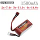 User ins B 2s/3s/4s 1500mAh 7.4v/11.1v/14.8v Rechargeable BetRelationfor Rc Hélicoptère Voiture