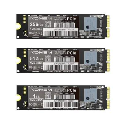 INDMEM-Disque dur SSD M2 NVMe M.2 256 Go 512 Go 1 To PCIe pour Mac MacPleAir Macbook Pro SSD