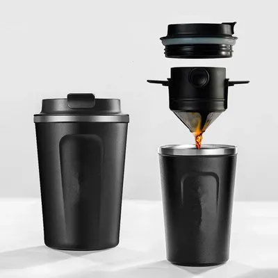 Tasse de voyage portable réutilisable filtre à café fait à la main ensemble de tasses à thé