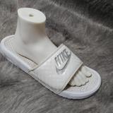 Nike Shoes | *$25 Sale* Nike | White Slide Sandal *Amputee Special* 9 Right Foot | Color: Silver/White | Size: 9