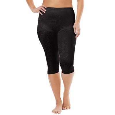 Plus Size Women's Cortland Intimates Firm Control Capri Pant Liner 7611 by Cortland® in Black (Size 2X) Slip