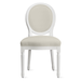 Camille Dining Chair - High Gloss White - Velvet Pearl