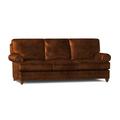 Bradington-Young Carrado 87.5" Genuine Leather Rolled Arm Sofa Genuine Leather in Brown | 38 H x 87.5 W x 41 D in | Wayfair
