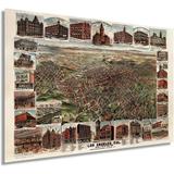 HISTORIC PRINTS 1891 Map of Los Angeles California - Unframed Graphic Art Print on Paper Paper | 16 H x 24 W x 0.1 D in | Wayfair ENMAP0056_1624