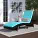 Winston Porter 83" Long Reclining Single Chaise w/ Cushions Wicker/Rattan in Brown | 38 H x 24 W x 83 D in | Outdoor Furniture | Wayfair