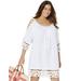 Plus Size Women's Vera Crochet Cold Shoulder Cover Up Dress by Swimsuits For All in White (Size 14/16)