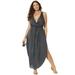 Plus Size Women's Tenley Surplice Cover Up Maxi Dress by Swimsuits For All in Anchor (Size 6/8)