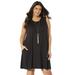 Plus Size Women's Jordan Pocket Cover Up Dress by Swimsuits For All in Black (Size 6/8)