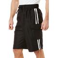 Plus Size Women's Double Stripe Swim Board Shorts by KS Island in Black (Size XL)