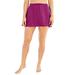 Plus Size Women's A-Line Swim Skirt with Built-In Brief by Swim 365 in Fuchsia (Size 30) Swimsuit Bottoms
