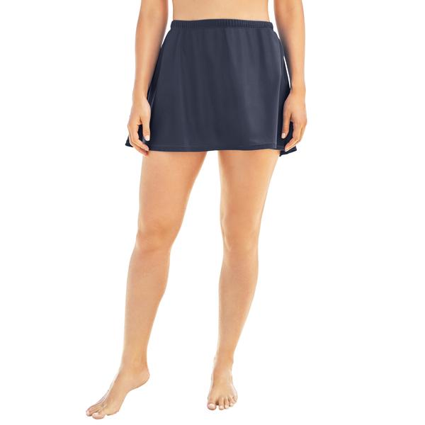 plus-size-womens-a-line-swim-skirt-with-built-in-tummy-control-brief-by-swim-365-in-navy--size-34--swimsuit-bottoms/