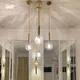 Lampe suspendue en verre doré luminaire décoratif d'intérieur idéal pour une salle à manger une