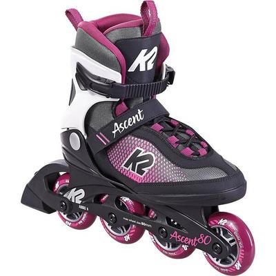 K2 Damen Inlineskates ASCENT 80, Größe 38 in Lila/Pink/Schwarz/Weiß/Grau