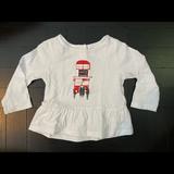 Burberry Shirts & Tops | Authentic Burberry Children’s Girls Peplum Top 9m | Color: White | Size: 9mb